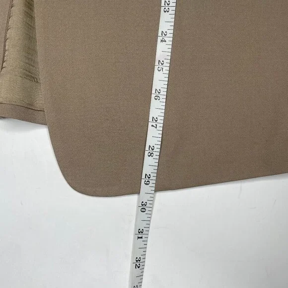 Vintage Kinu by Mitsu 100% Wool Blazer Beige Tan Zipper Detail Size Medium - Picture 8 of 11